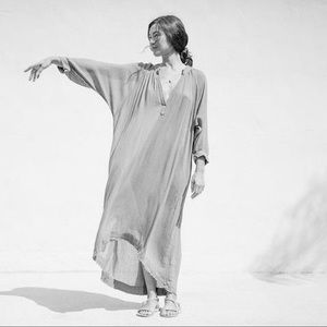 Black Crane double gauze tunic